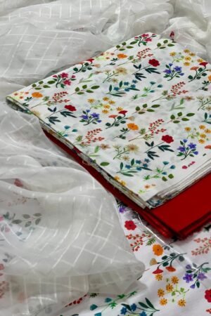 3PC Digital Lawn | IB Bonanza 2025 | Zari Chiffon Dupatta
