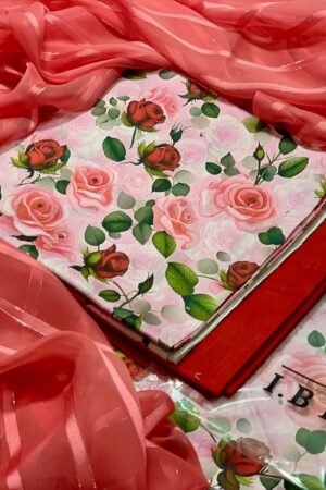 3PC Digital Lawn | IB Bonanza 2025 | Zari Chiffon Dupatta