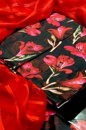 3PC Digital Lawn | IB Bonanza 2025 | Zari Chiffon Dupatta