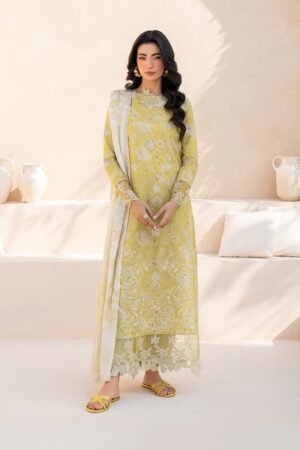 3PC Iznik Lawn EFL-08 | Emb Front + Chiffon Dupatta